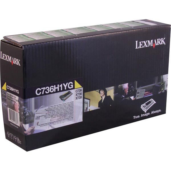 Lexmark, IBM C736H1Y (24B5806) Yellow OEM High Yield Toner Cartridge