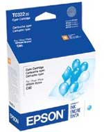 Epson T032220 (Epson 32) Cyan OEM Inkjet Cartridge