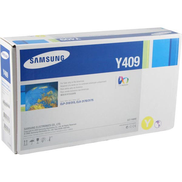Samsung CLT-Y409S Yellow OEM Laser Toner Cartridge