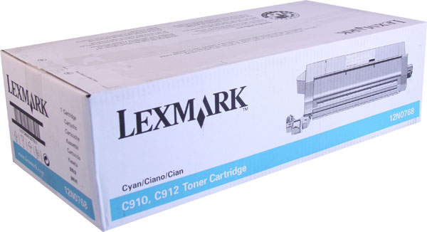 Lexmark 12N0768 Cyan OEM Toner Cartridge