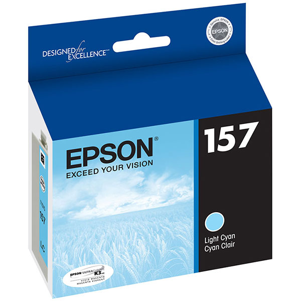 Epson T157520 (Epson 157) Light Cyan OEM UltraChrome K3 Ink Cartridge