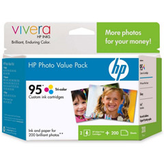 HP Q7938AN (HP 95) Tri-Color OEM Inkjet Cartridge (2 pk- Value Pack)