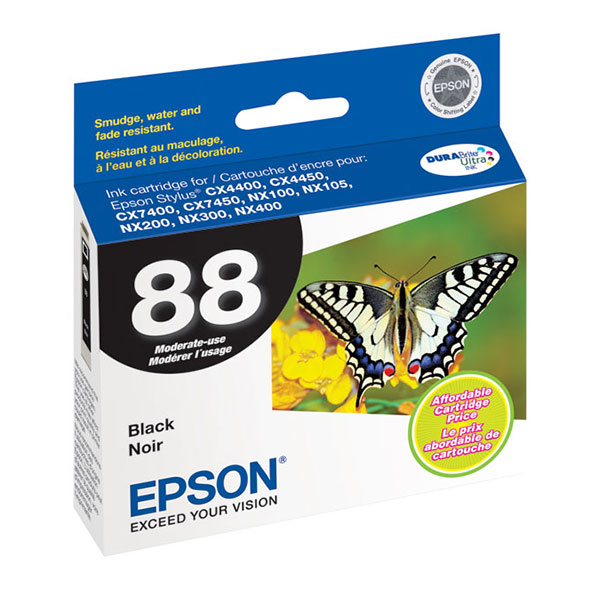 Epson T088120 (Epson 88) Black OEM Inkjet Cartridge