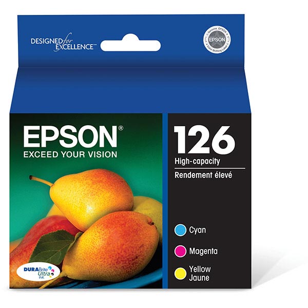 Epson T126520 (Epson 126) Color Ink OEM Ultra High Yield Ink Cartridge (Multi Pack)