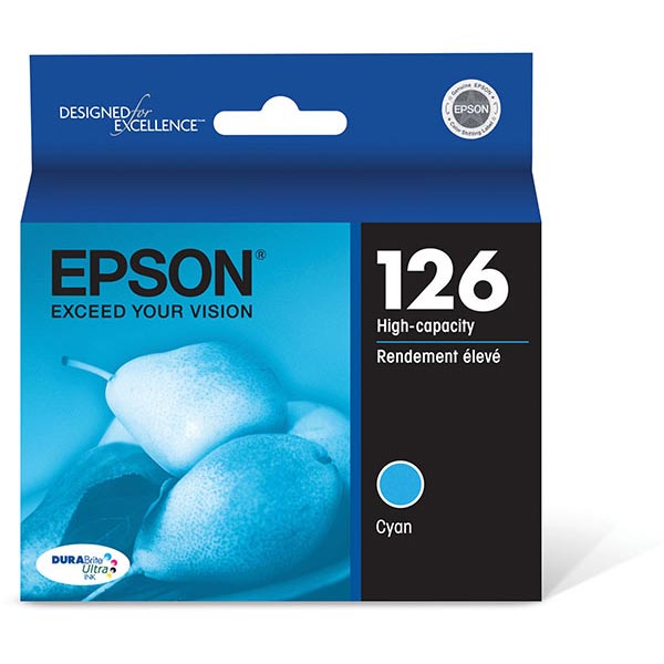 Epson T126220 (Epson 126) Cyan OEM Inkjet Cartridge