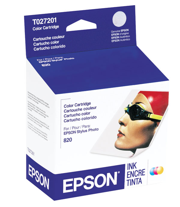 Epson T027201 (Epson 27) Tri-Color OEM Inkjet Cartridge