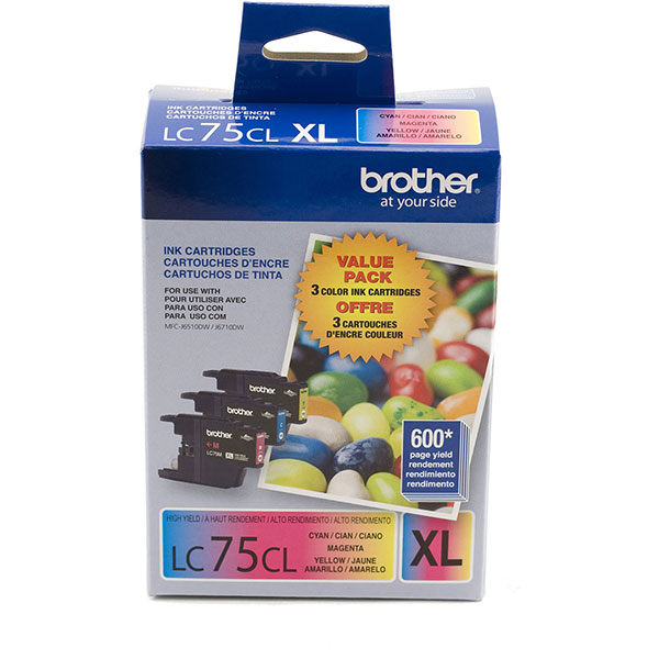 Brother LC-753PKS Color Ink OEM High Yield Ink Cartridge (Combo Pack)