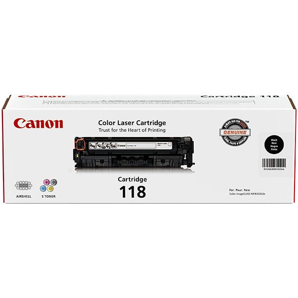 Canon 2662B001AA (Canon 118) Black OEM Laser Toner Cartridge