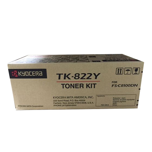 Kyocera Mita 1T02HPAUS0 (TK-822Y) Yellow OEM Toner Cartridge