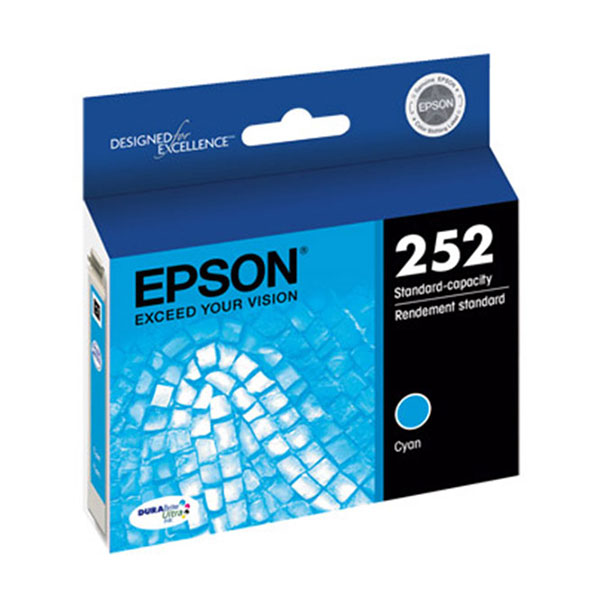 Epson T252220 (Epson 252) Cyan OEM Inkjet Cartridge