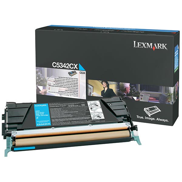 Lexmark C5342CX Cyan OEM High Yield Laser Toner Cartridge