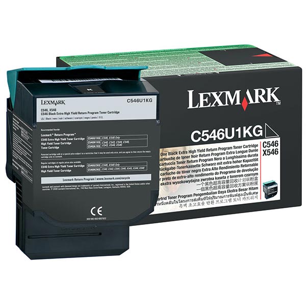 Lexmark C546U1K Black OEM Extra High Yield Toner Cartridge