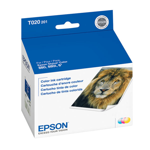 Epson T020201 (Epson 20) Tri-Color OEM Inkjet Cartridge