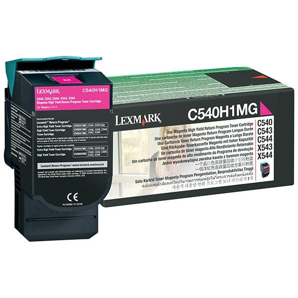 Lexmark C540H4MG Magenta OEM High Yield Toner Cartridge