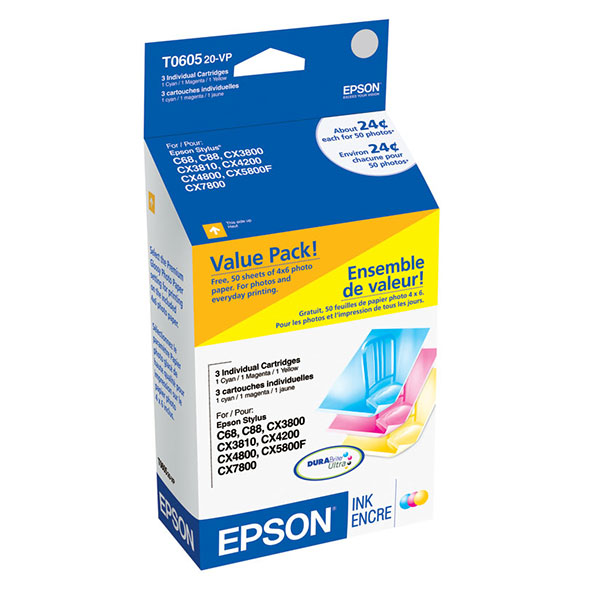 Epson T060520 (Epson 60) Yellow OEM Inkjet Cartridge