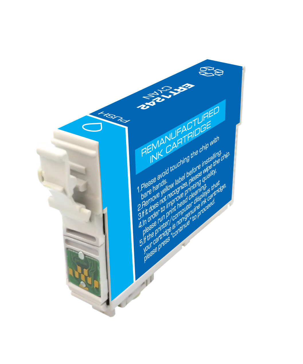 Premium Quality Cyan Inkjet Cartridge compatible with Epson T124220 (Epson 124)