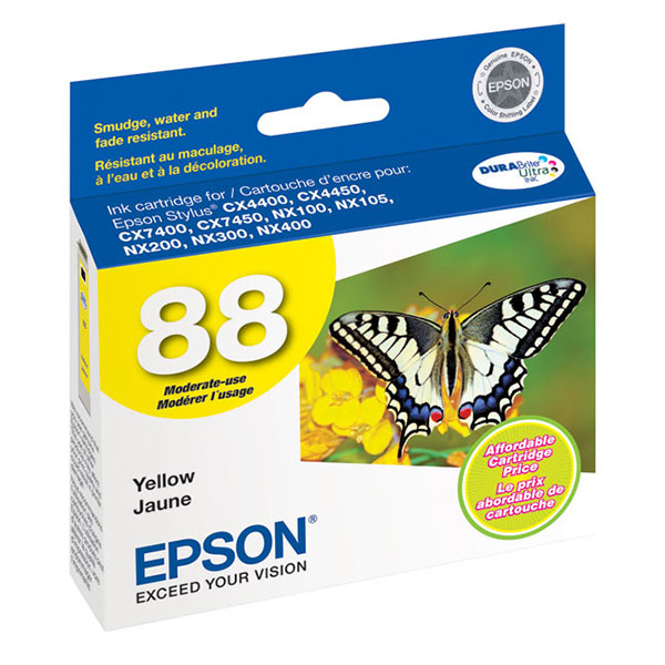 Epson T088420 (Epson 88) Yellow OEM Inkjet Cartridge