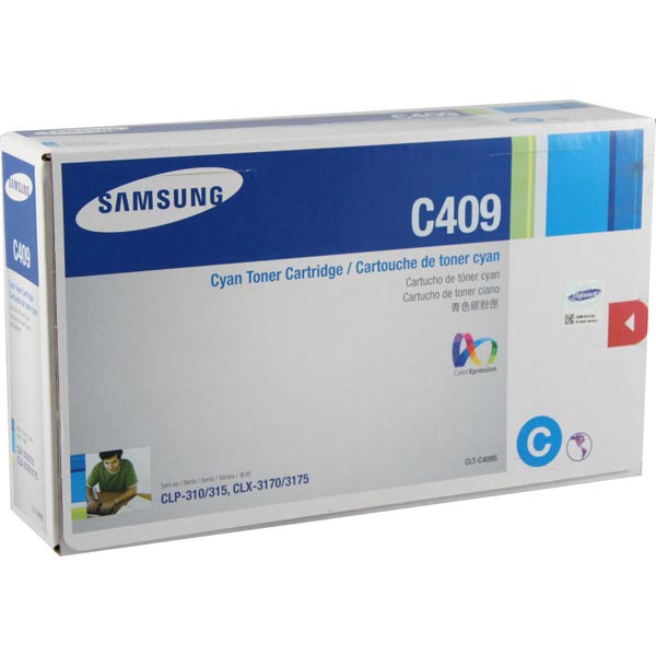 Samsung CLT-C409S Cyan OEM Toner Cartridge