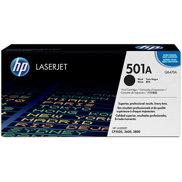 HP Q6470AG (HP 501A) Black OEM Colorsphere Smart Print Cartridge (105/Pallet)