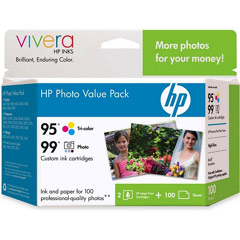 HP Q7958AN (HP 95) Tri-Color OEM Inkjet Cartridge (Value Pack)