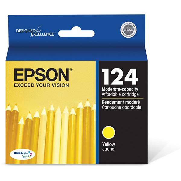Epson T124420 (Epson 124) Yellow OEM Inkjet Cartridge