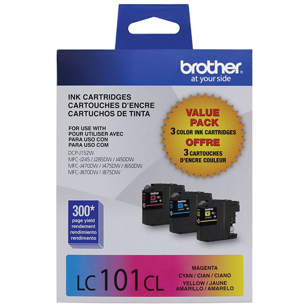 Brother LC-1013PKS Cyan/Magenta/Yellow OEM Ink Cartridge (Combo Pack)