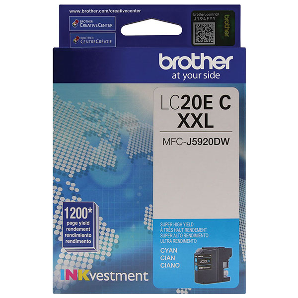 Brother LC-20EC Cyan OEM Inkjet Cartridge