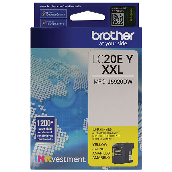 Brother LC-20EY Yellow OEM Inkjet Cartridge