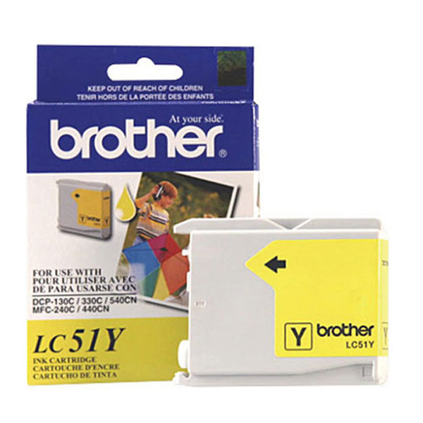 Brother LC-51Y Yellow OEM Inkjet Cartridge
