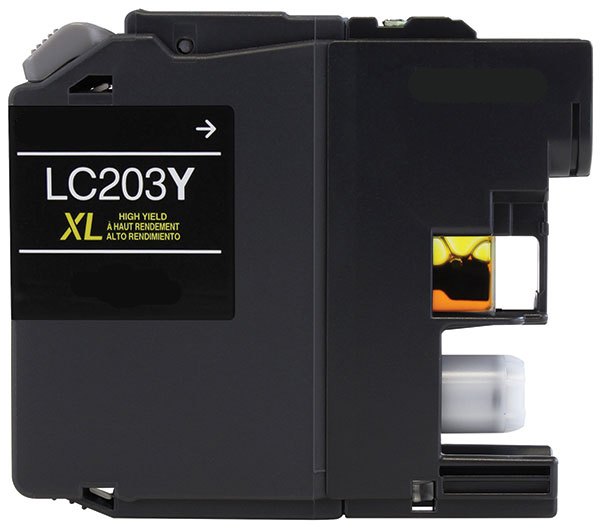 Premium Quality Yellow Inkjet Cartridge compatible with Brother LC-203Y