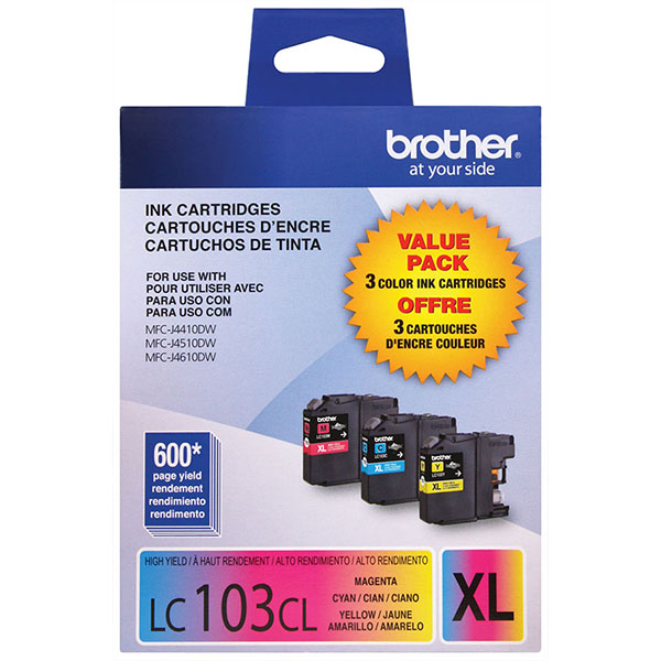 Brother LC-1033PKS OEM High Yield Ink Cartridges (Combo Pack)